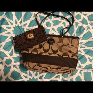 Smaller Coach purse with matching wallet